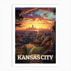 Kansas City Modern Beach Travel Art Print