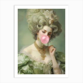 Royal Lady With A Bubble Art Print