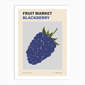 Fruit Market No. 5 Blackberry Art Print