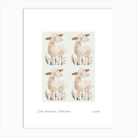 Cute Animals Collection Lamb 4 Art Print