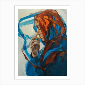 Woman With Red Hair 2 Art Print