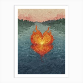 Heart Of Fire 39 Art Print