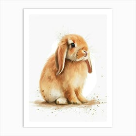 Havana Rabbit Nursery Illustration 3 Art Print