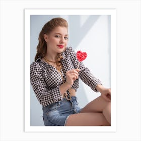 Lollipop Girl Art Print