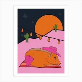 Sad Javelina in the Sonoran Desert Art Print