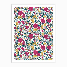 Floral Charm London Fabrics Floral Pattern 2 Art Print