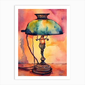 Watercolor Lamp Art Print