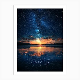 Night Sky With Stars And Milky 2 Art Print