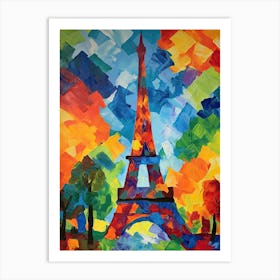 Eiffel Tower Paris France Henri Matisse Style 6 Art Print