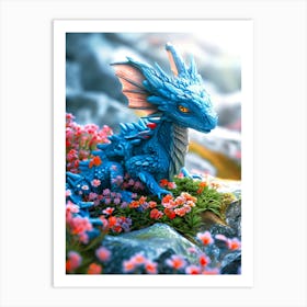 Blue Dragon Art Print