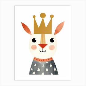 Little Rabbit 2 Wearing A Crown Art Print