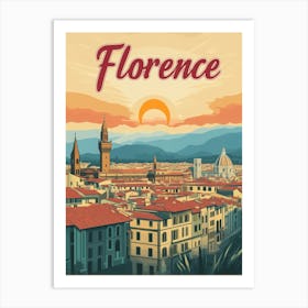 Aihrgdesign A Mid Century Modern Travel Poster For Florence 1 Art Print