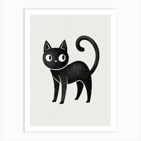 Black Cat Illustration Art Print