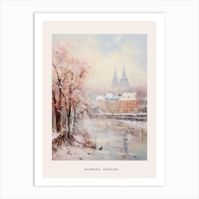 Dreamy Winter Painting Poster Hamburg Germany Art Print
