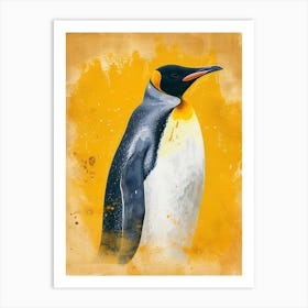 King Penguin Ross Island Colour Block Painting 2 Art Print