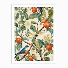 Bluebirds On A Tree Art Print