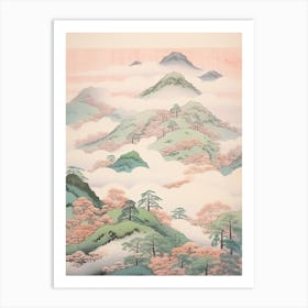 Mount Mitake In Tokyo, Japanese Landscape 1 Art Print