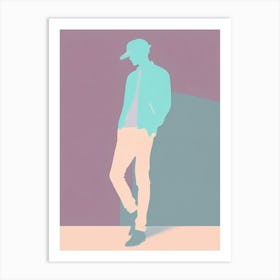 Urban Cyan Man Art Print