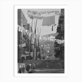 Untitled Photo, Possibly Related To An Avenue Of Clothes Washings Between 138th And 139th Street Apartments, Just Art Print