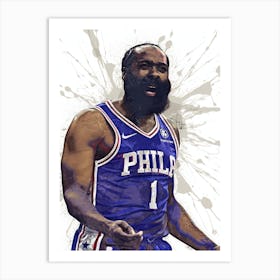 James Harden Philadelphia Sixers Art Print