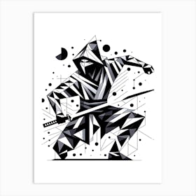 Abstract Line Art Illustration 412 Art Print