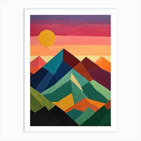 Sunset Mountains Art Print