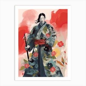 Female Samurai Onna Musha Illustration 9 Art Print