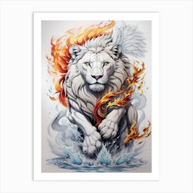 The Power Of The Cool Lion King Art Print