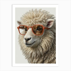 Sheep In Glasses Art Print