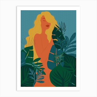 Naturist Orange Art Print