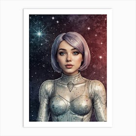 Space Girl 1 Art Print