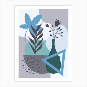 Abstract Of Flowers And Plants Art Print