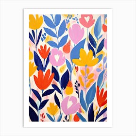 Flowers 59, Matisse style, Floral texture Art Print