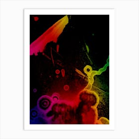 Watercolor Abstraction In The Dark Art Print