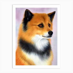 Schipperke Watercolour Dog Art Print