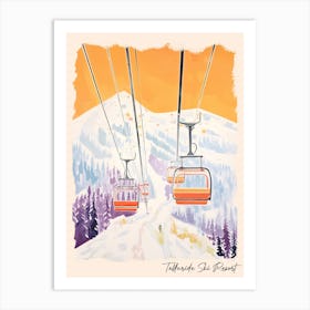 Poster Of Telluride Ski Resort   Colorado, Usa, Ski Resort Pastel Colours Illustration 1 Art Print