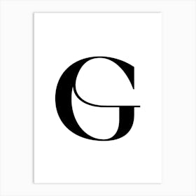 Letter G.Classy expressive letter. Art Print