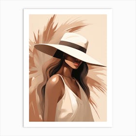 Woman In A Hat 11 Art Print