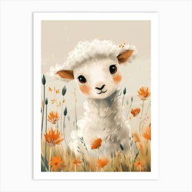 Lamb In The Meadow Art Print