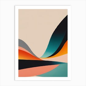 Glowing Abstract Geometric Painting (30) Art Print