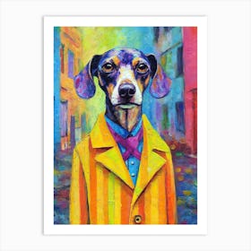 Stylish Dog Strokes; A Purrsonal Canvas Art Print