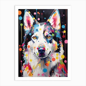 Husky Pop Art Inspired 4 Art Print