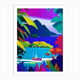 Palawan Island Malaysia Colourful Painting Tropical Destination Art Print