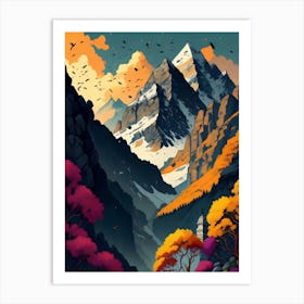 Valley In The Mountains Art Print