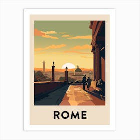 Vintage Travel Poster Rome Art Print