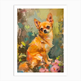 Chihuahua Acrylic Painting 3 Art Print