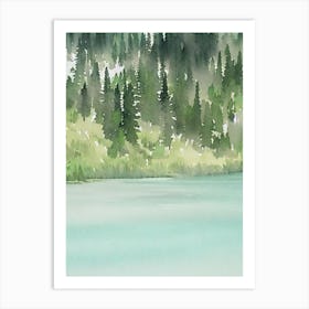 Oulanka National Park Finland Water Colour Poster Art Print