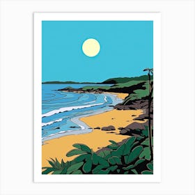 Minimal Design Style Of Byron Bay, Australia 4 Art Print