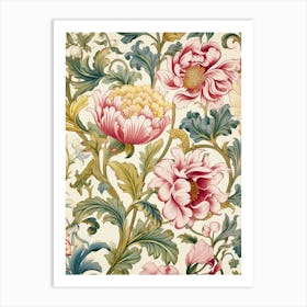 Floral Wallpaper 174 Art Print