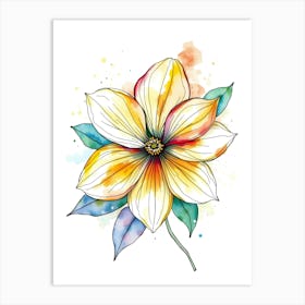 Watercolor Flower 3 Art Print